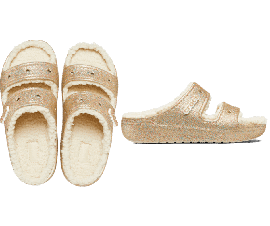 Crocs Classic Cozzzy Glitter Sandal Multi Für Damen